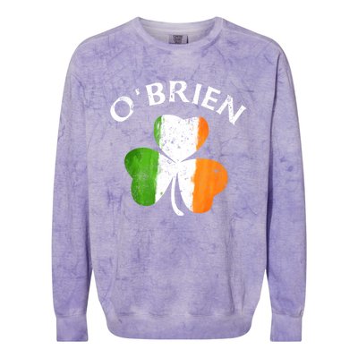 Obrien Gift Irish Family Name St Patricks Day Great Gift Colorblast Crewneck Sweatshirt