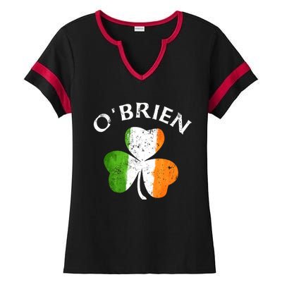 Obrien Gift Irish Family Name St Patricks Day Great Gift Ladies Halftime Notch Neck Tee