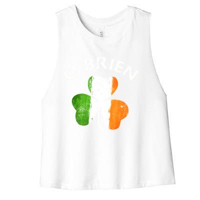 Obrien Gift Irish Family Name St Patricks Day Great Gift Women's Racerback Cropped Tank