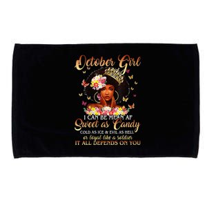 October Girl I'm Living My Best Life Birthday Queen Gifts Microfiber Hand Towel