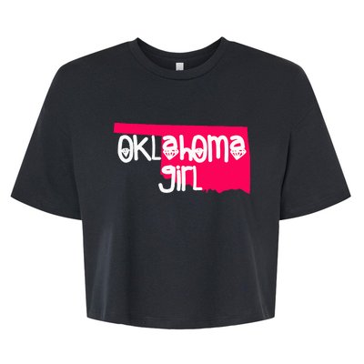 Oklahoma Girl I Love Oklahoma S.T.A.T.E Home Bella+Canvas Jersey Crop Tee