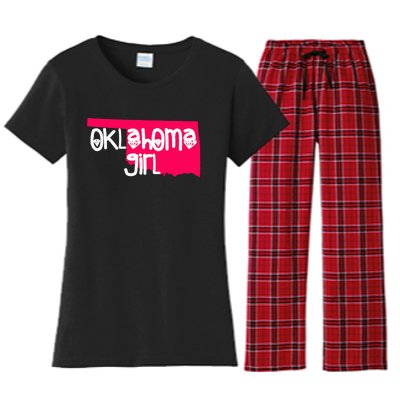 Oklahoma Girl I Love Oklahoma S.T.A.T.E Home Women's Flannel Pajama Set