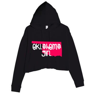 Oklahoma Girl I Love Oklahoma S.T.A.T.E Home Crop Fleece Hoodie