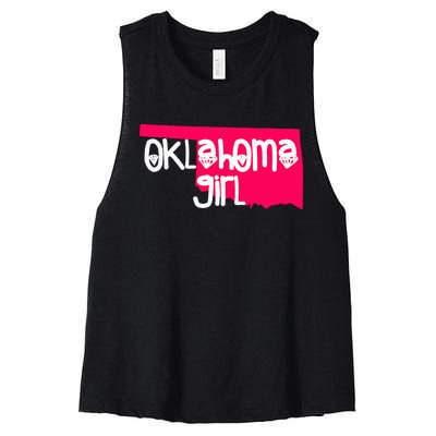 Oklahoma Girl I Love Oklahoma S.T.A.T.E Home Women's Racerback Cropped Tank