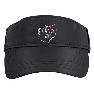 Ohio Girl I Love Ohio Home Adult Drive Performance Visor