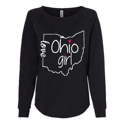 Ohio Girl I Love Ohio Home Womens California Wash Sweatshirt