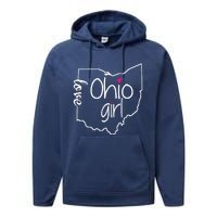 Ohio Girl I Love Ohio Home Performance Fleece Hoodie