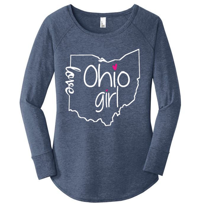 Ohio Girl I Love Ohio Home Women's Perfect Tri Tunic Long Sleeve Shirt