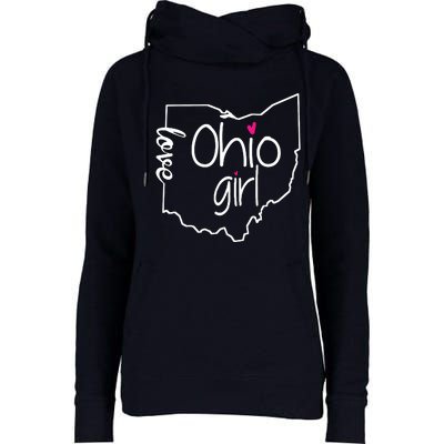 Ohio Girl I Love Ohio Home Womens Funnel Neck Pullover Hood