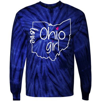 Ohio Girl I Love Ohio Home Tie-Dye Long Sleeve Shirt