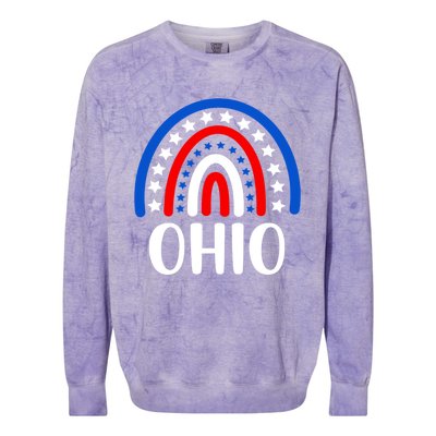 Ohio Gift I Love Ohio Usa Gift Colorblast Crewneck Sweatshirt