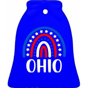 Ohio Gift I Love Ohio Usa Gift Ceramic Bell Ornament