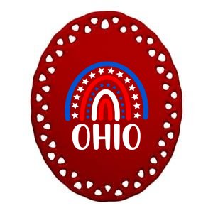 Ohio Gift I Love Ohio Usa Gift Ceramic Oval Ornament