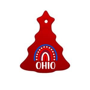 Ohio Gift I Love Ohio Usa Gift Ceramic Tree Ornament