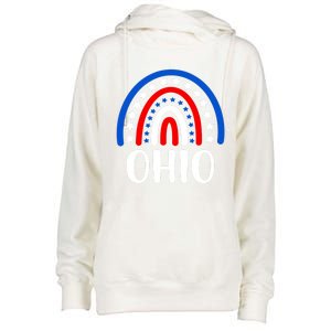 Ohio Gift I Love Ohio Usa Gift Womens Funnel Neck Pullover Hood