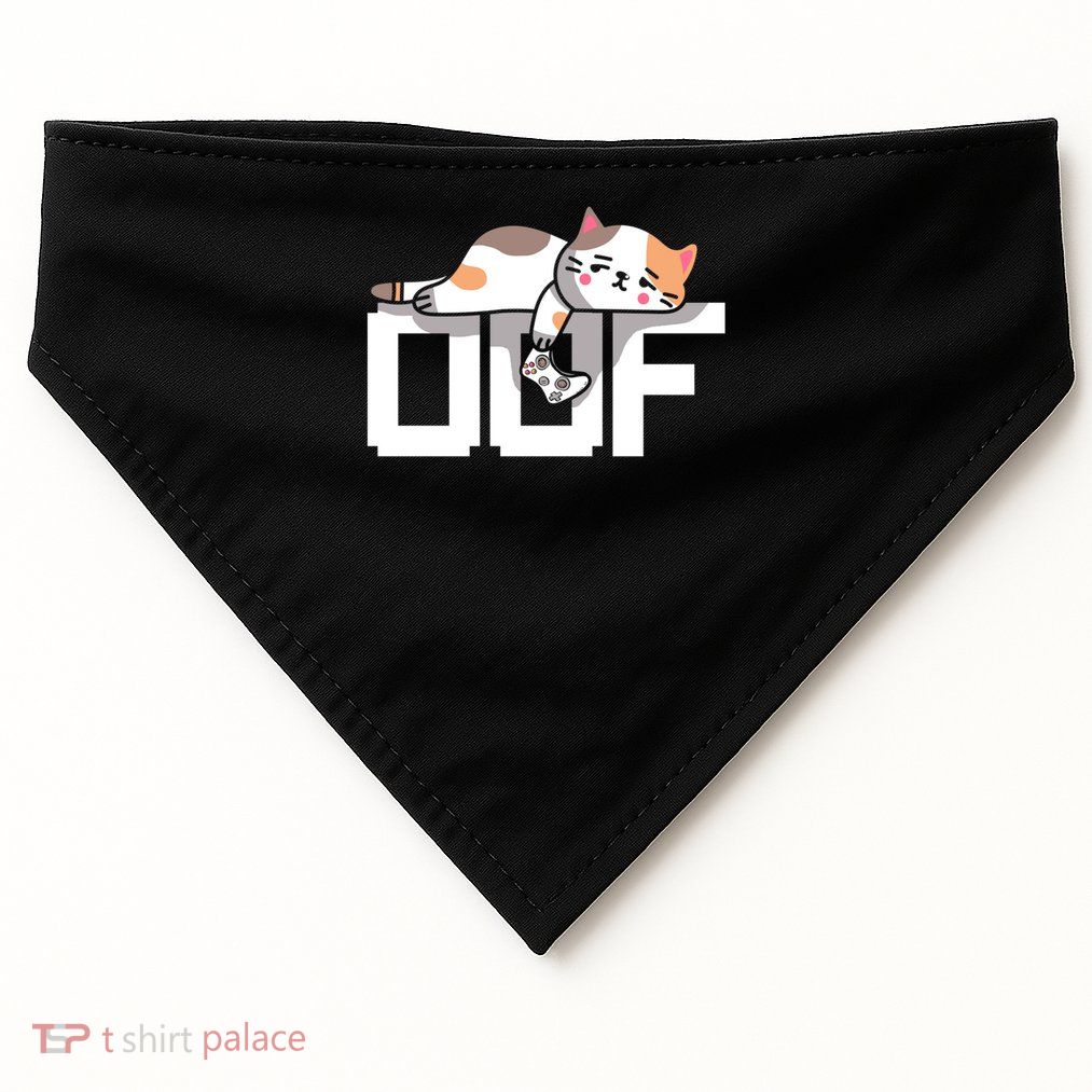 Oof Gamer Meme - Noob Internet Culture Gamer Cat Cute Gift USA-Made Doggie Bandana