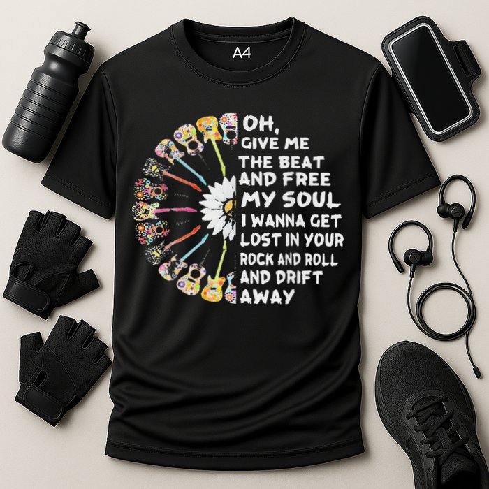 Oh Give Me The Beat And Free My Soul Hippie Love Cooling Performance Crew T-Shirt
