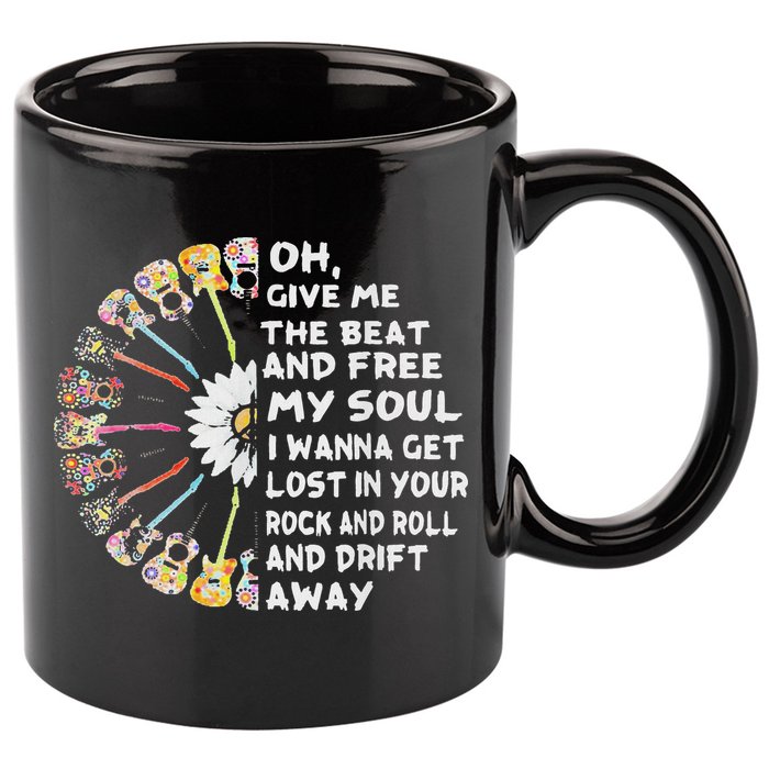Oh Give Me The Beat And Free My Soul Hippie Love 11oz C Handle Ceramic Mug