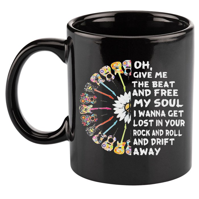 Oh Give Me The Beat And Free My Soul Hippie Love 11oz C Handle Ceramic Mug