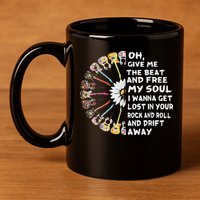 Oh Give Me The Beat And Free My Soul Hippie Love 11oz C Handle Ceramic Mug