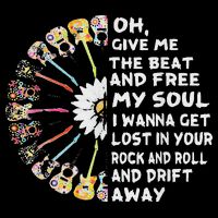 Oh Give Me The Beat And Free My Soul Hippie Love Drawstring Bag