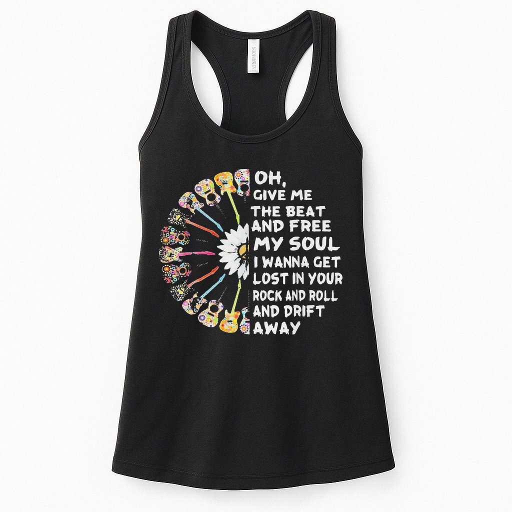Oh Give Me The Beat And Free My Soul Hippie Love Womens Tank Top