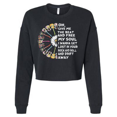 Oh Give Me The Beat And Free My Soul Hippie Love Cropped Pullover Crew