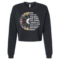 Oh Give Me The Beat And Free My Soul Hippie Love Cropped Pullover Crew