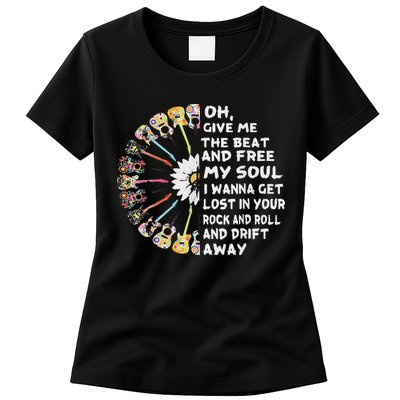 Oh Give Me The Beat And Free My Soul Hippie Love Womens T-Shirt