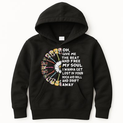 Oh Give Me The Beat And Free My Soul Hippie Love Kids Hoodie
