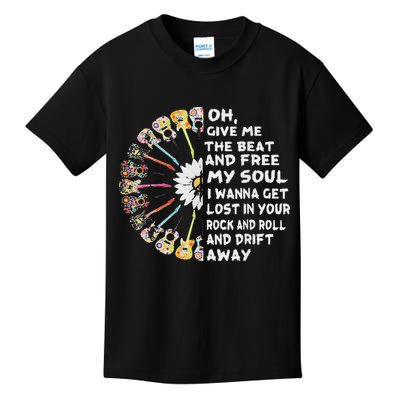 Oh Give Me The Beat And Free My Soul Hippie Love Kids T-Shirt