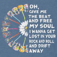 Oh Give Me The Beat And Free My Soul Hippie Love Garment-Dyed Sweatshirt