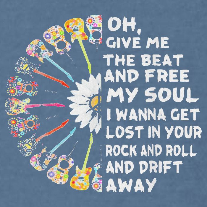 Oh Give Me The Beat And Free My Soul Hippie Love Garment-Dyed Sweatshirt