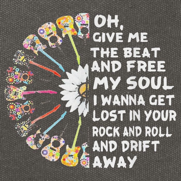 Oh Give Me The Beat And Free My Soul Hippie Love Cotton Canvas Backpack