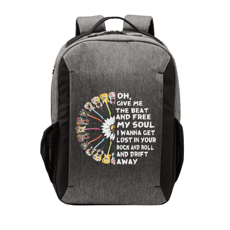 Oh Give Me The Beat And Free My Soul Hippie Love Vector Backpack