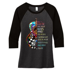 Oh Give Me The Beat And Free My Soul I Wanna Get Lost In You Women's Tri-Blend 3/4-Sleeve Raglan Shirt