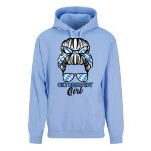 Oktoberfest Girl Messy Bun Bavaria German Costume Unisex Surf Hoodie