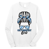 Oktoberfest Girl Messy Bun Bavaria German Costume Long Sleeve Shirt