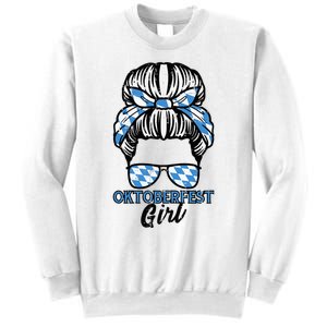 Oktoberfest Girl Messy Bun Bavaria German Costume Sweatshirt