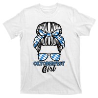 Oktoberfest Girl Messy Bun Bavaria German Costume T-Shirt