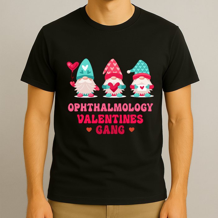 Ophthalmology Gnomes Nurse Valentines Day T-Shirt