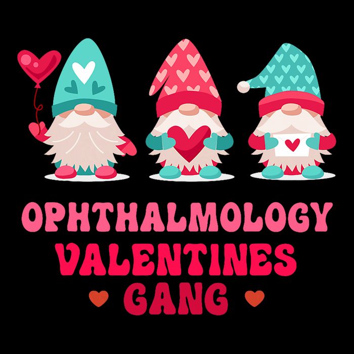 Ophthalmology Gnomes Nurse Valentines Day T-Shirt