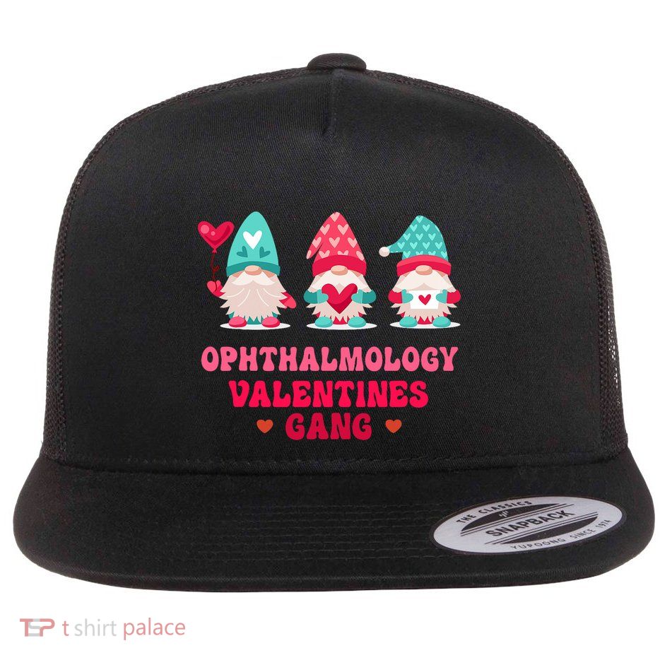 Ophthalmology Gnomes Nurse Valentines Day Flatbill Hat