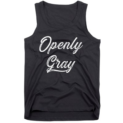 Open Grey Natural Hair Grey Hair Tank Top