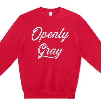 Open Grey Natural Hair Grey Hair Premium Crewneck Sweatshirt