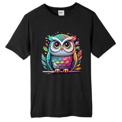 Owl Graphic Owl Artwork Bird Art Animal Owl Funny Gift Tall Fusion ChromaSoft Performance T-Shirt