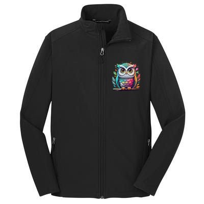 Owl Graphic Owl Artwork Bird Art Animal Owl Funny Gift Core Soft Shell Jacket