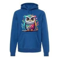 Owl Graphic Owl Artwork Bird Art Animal Owl Funny Gift Premium Hoodie