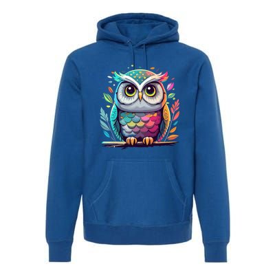 Owl Graphic Owl Artwork Bird Art Animal Owl Funny Gift Premium Hoodie