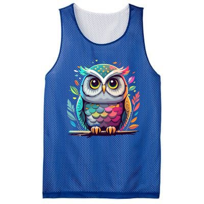 Owl Graphic Owl Artwork Bird Art Animal Owl Funny Gift Mesh Reversible Basketball Jersey Tank